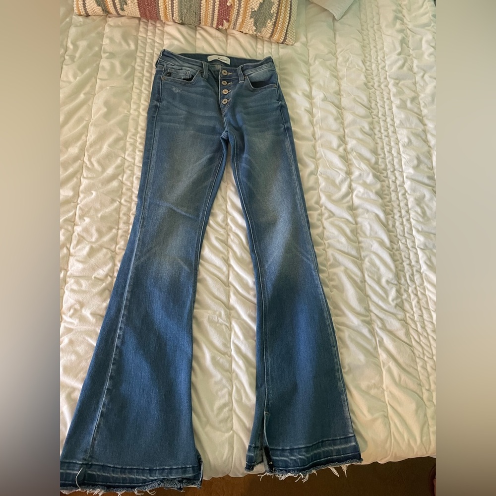 Kancan flare button up jeans.